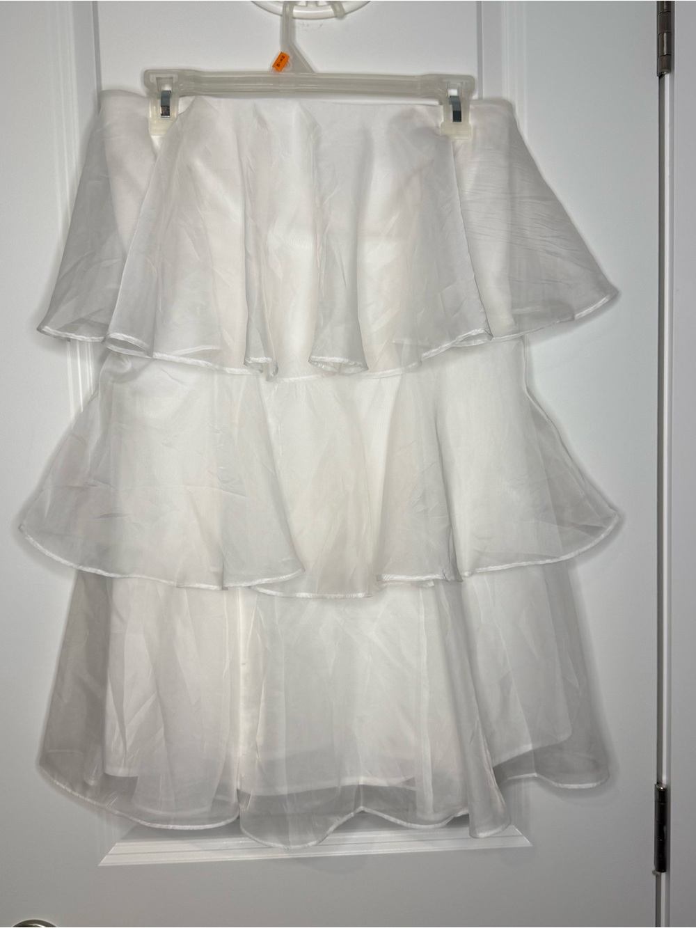 Abercrombie & Fitch White Tiered Mini Dress